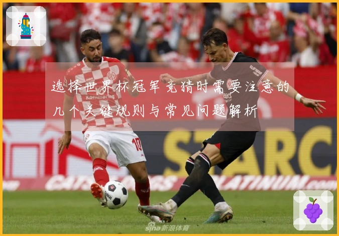 选择世界杯冠军竞猜时需要注意的几个关键规则与常见问题解析